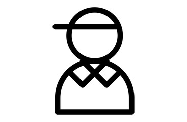配達員のシンプルなベクターアイコン