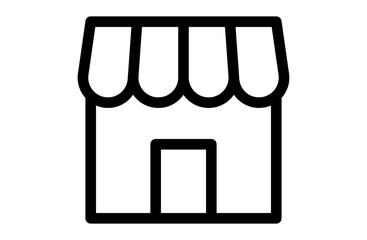 ショップのシンプルなベクターアイコン