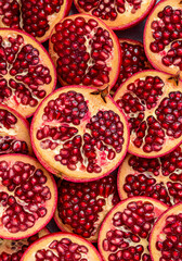 Pomegranate Slice Background