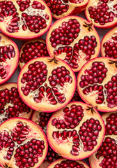 Pomegranate Slice Background