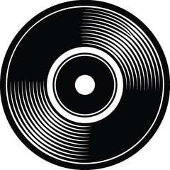 vinyl record icon vector  round music disc symbol  (1).eps