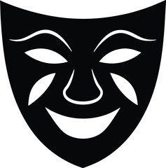 Drama mask vector icon (1).