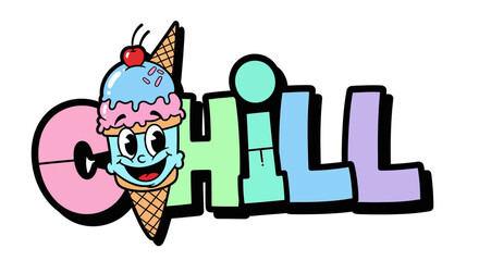 Cartoon Ice Cream Cone 