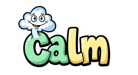 Cartoon Cloud Character with 