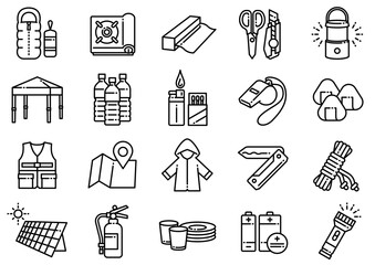 災害・防災アイコン01　Disaster Prevention icons