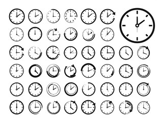 Collection of various clock icons (1)