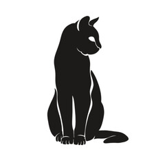 black cat vector illustration