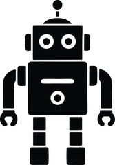 Fototapeta premium Robot creativity vector icon.