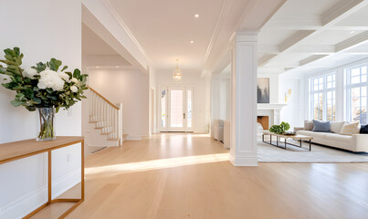 Fototapeta premium A real photo of the interior of a grand luxury, generation AI 