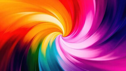 Vibrant Rainbow Swirl: A Kaleidoscope of Color and Motion