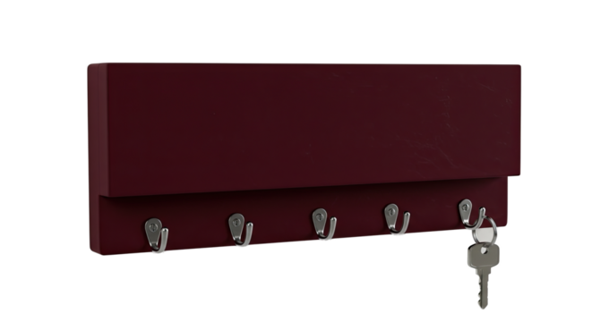 Wall Mounted Key Holder with Mail Slot and Keys.