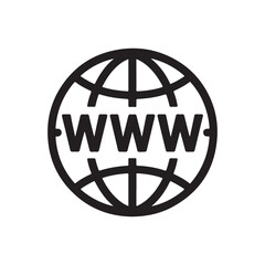 Website Icon. Vector www icon. Internet Access Logo