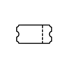 Ticket Pass Outline Icon