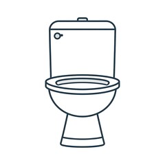 Simple line drawing of a closed toilet
