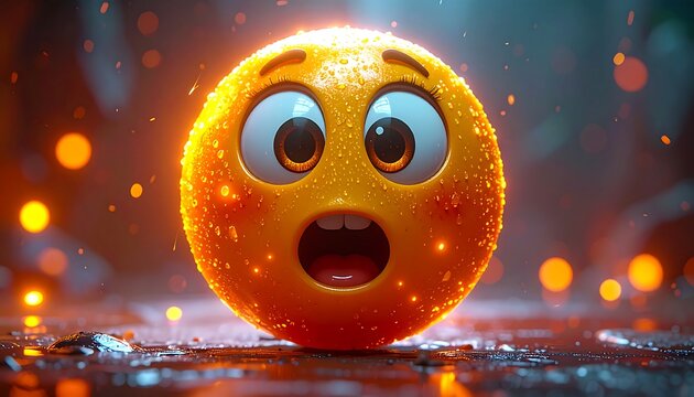 Surreal emoji, surprised