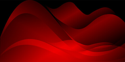 Red abstract waves background vector