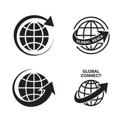 globe icon set