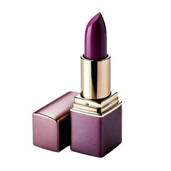  A nude purple shade lipstick isolated on white.