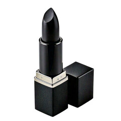  Black lipstick isolated on white background. 