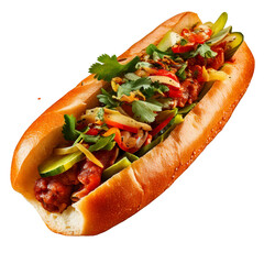  Banh Mi, transparent background, isolated image, generative AI