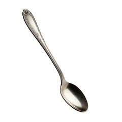  Metal spoon on transparent background 