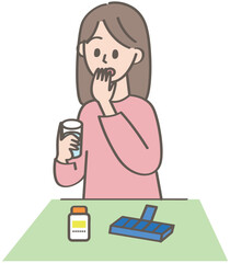 サプリメントを飲む人