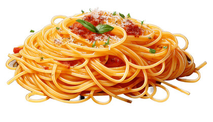 PNG Spaghetti carbonara noodle pasta, digital paint