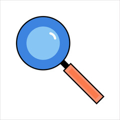 flat magnifying glass illustration vector


