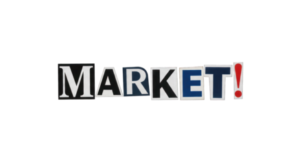 MARKET Word Collage with Various Colors.