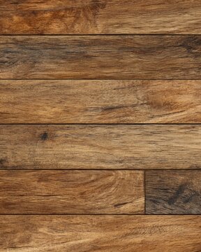Rustic Hardwood Planks with Rich Grain and Warm, Weathered Tones.