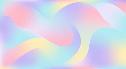 Abstract pastel color gradient background with fluid shapes