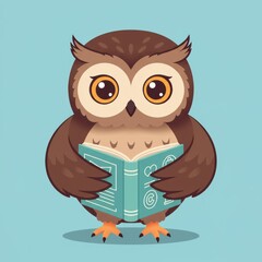 Owl mascot illustration with wise and powerful look. Nocturnal bird symbol isolated on white background. Perfect for esport logo, sports team emblem, and branding design.