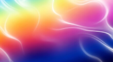 Abstract rainbow gradient with soft glowing white lines