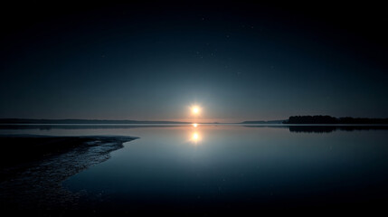 Sunrise over the Ocean with a Calm and Reflective Surface