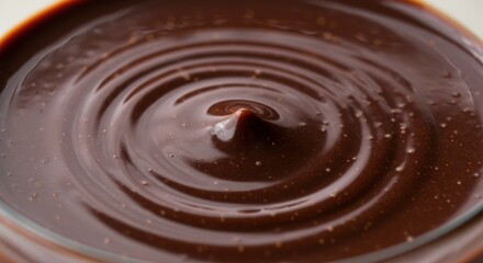 Chocolate sauce texture close up