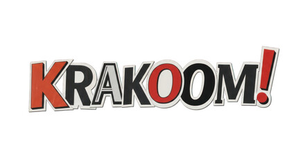 Comic Book KRAKOOM Text with Exclamation Point.