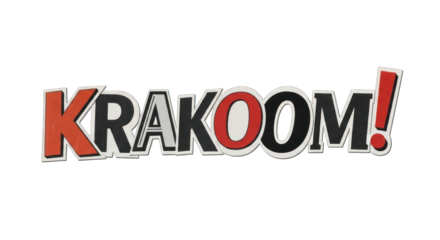 Comic Book KRAKOOM Text with Exclamation Point.
