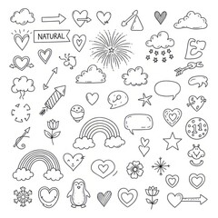 Collection of stylized cartoon animals, presented in a flat vector graphic illustration style.