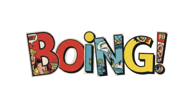 Comic Book Boing Sound Effect Graphic.