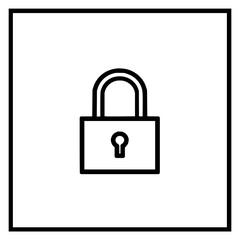Lock icon vector graphic for security and privacy symbol with padlock for safety and protection design