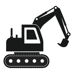 Heavy Excavator Construction Vehicle Vector