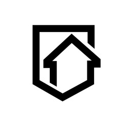 Home Security Icon, Real Estate Protection