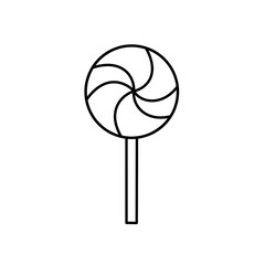 Outline illustration of Halloween candy with spooky details, perfect for trick-or-treat themes, party invitations, kids’ holiday designs, seasonal decor, posters, and digital projects.
