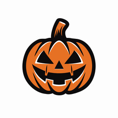 Halloween pumpkin vector design art illustration