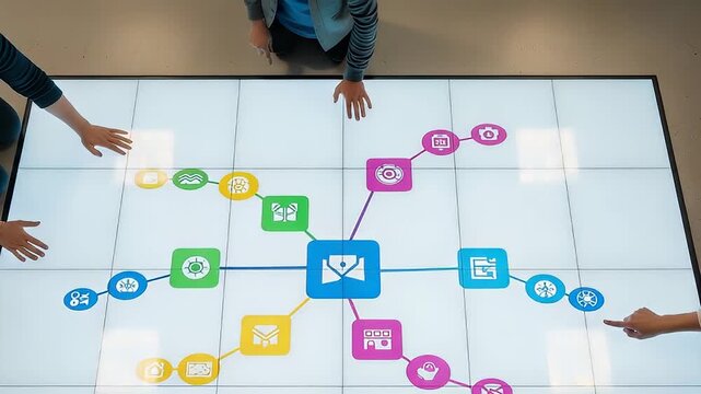 Interactive Digital Table: Collaborative Business Strategy