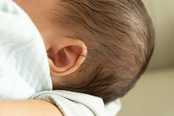 Close-up of baby ear