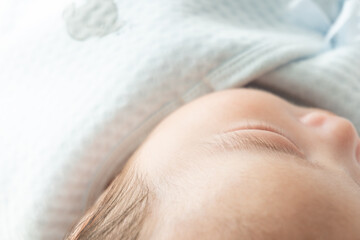 Close-up shot of a baby, newborn infant, 2 months old