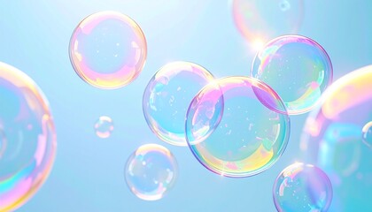 Soap Bubbles: A whimsical and mesmerizing display of floating soap bubbles, glistening in the light, creating a sense of wonder and joy.