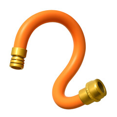 Flexible Hose Isolated on White Background