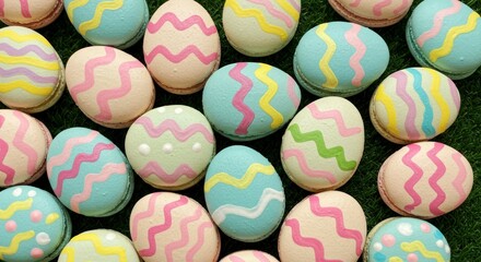 Colorful easter eggs decorated with patterns